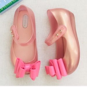 -SOLD- Mini Melissa ultra girl Pink bow shoes